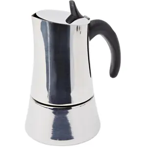 Ilsa Elly Espresso-Kaffeemaschine 4 Tassen für, Espressokocher, Silber