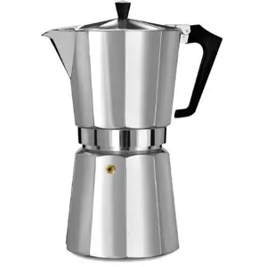 Pezzetti Italexpress Moka 0,3 L Aluminium, Schwarz, Espressokocher, Schwarz