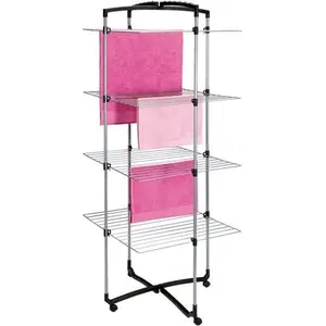 Tomado 4201017, Wäscheständer, Schwarz, Edelstahl, 690 mm, 640 mm, 1710 mm, 72 cm günstig