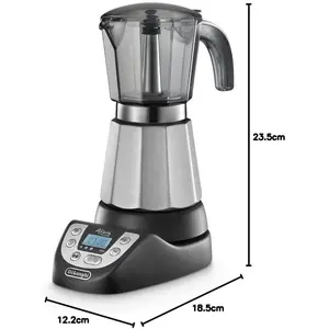 De'Longhi EMKP 63.B Alicia, Espressokocher, Silber
