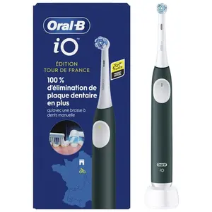 Oral-B iO2 Elektrische Zahnbürste Tour de France Edition, Schwarz   Micro-Vibrationen, 3 Modi, Profi-Timer 4x30s, Drucksensor, Akkubetrieb günstig