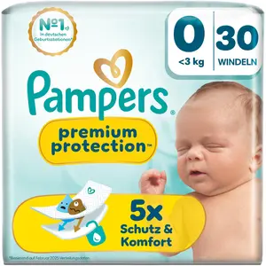 Pampers Premium Protection (Gr. 0, Tragepack, 30 Stk.) günstig