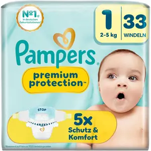 Pampers Premium Protection (Gr. 1, Tragepack, 33 Stk.) günstig
