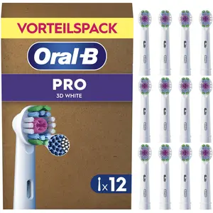 Oral-B Aufsteckbürsten PRO 3DWhite, Weiß, 12 Stück