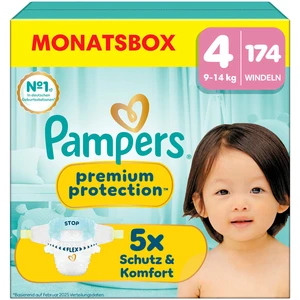 Pampers Premium Protection Größe 4 (9-14kg): 174 Stück Windeln mit Nr.... günstig