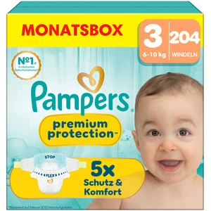 Pampers Premium Protection Windeln Größe 3 (6-10 kg): 204 Stück für Nr... günstig