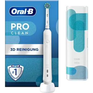 Oral-B Pro Clean, Erwachsener, Rotierende Zahnbürste, Tägliche Pflege, Tiefenreinigung, Zahnfleischpflege, Puls, Blau, Weiß, 2 min, Weiß günstig