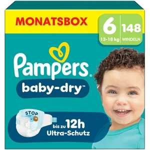 Pampers Baby-Dry Windeln Größe 6 (13-18 kg): 148 Stück für maximalen A... günstig