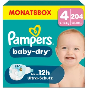 Pampers Baby-Dry Windeln Größe 4 (9-14 kg): Bis zu 100% Auslaufschutz ... günstig