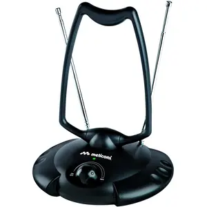 Meliconi AT 380 USB TV-Antenne Intern Dual (Zimmerantenne, DVB-T / -T2), SAT Spiegel + SAT Antennen, Schwarz