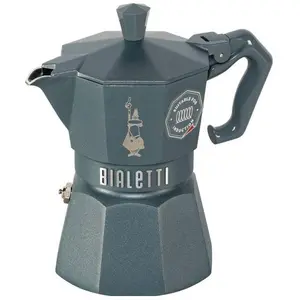 Bialetti Moka Exclusive, Espressokocher, Silber, Grau