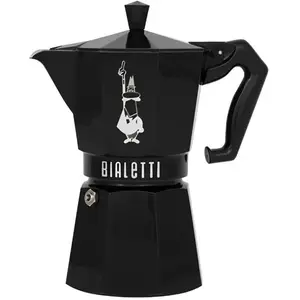 Bialetti Moka Exclusive 3 Tassen schwarz, Espressokocher, Schwarz