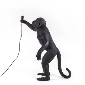 SELETTI Monkey Lamp LED-Dekolampe stehend schwarz