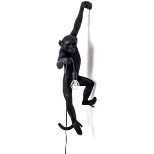 SELETTI Monkey Lamp Deko-Wandlampe links schwarz