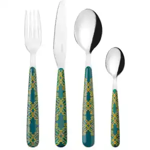 GUZZINI Fusion Besteckset 24 Teile smaragdgrün