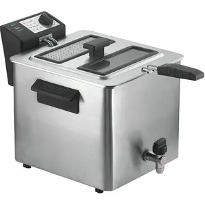 RGV FRY TYPE 8/N, Fritteuse, 8 l, Einzelbild, Schwarz, Edelstahl, Dreh...