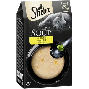 Sheba Katzenleckerlis: Multipack mit 160 g feiner Hühnersuppe als best...