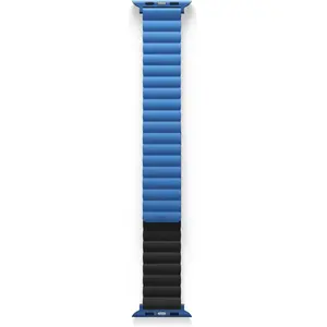 Uniq pasek Revix Apple Watch Series 1/2/3/4/5/6/7/8/SE/SE2 38/40/41mm. Reversible Magnetic czarny-ni (41 mm, Silicone, Stainless Steel), Uhrenarmband, Blau, Schwarz