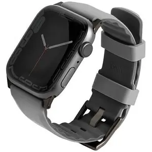 Uniq pasek Linus Apple Watch Series 4/5/6/7/8/SE/SE2 38/40/41mm. Airosoft Silicone szary/chalk grey (38 mm, 40 mm, 41 mm, Edelstahl, Silicon, Silikon), Uhrenarmband, Grau günstig
