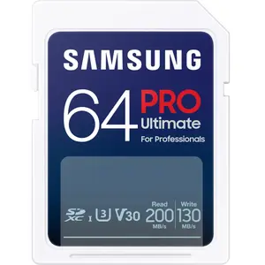 Samsung PRO Ultimate SDXC  UHS-I Speicherkarte 64 GB mit USB-Kartenles...