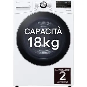 LG RH18U8AVCW, Freistehend, Frontlader, Wärmepumpe, Weiß, Tasten, Dreh... günstig