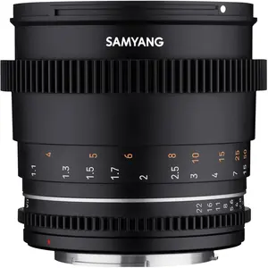 Samyang MF 85mm T1,5 VDSLR MK2 Canon RF (Canon RF, APS-C / DX, Micro Four Thirds, Vollformat), Objektiv, Schwarz