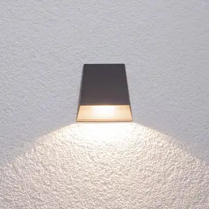 Lucande LED-Außenwandleuchte Hanno, anthrazit, Metall, IP54