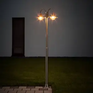 Lindby Außenleuchte Damion, 200 cm, 2-flammig, E27, IP44