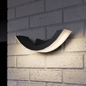 Lucande LED-Außenwandleuchte Half, 30 cm, anthrazit, IP54