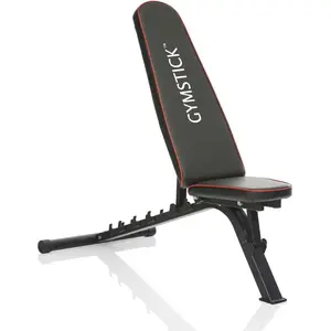 Gymstick Verstellbare Fitnessbank Schwarz Schwarz One Size