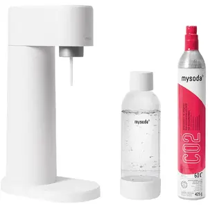 Mysoda Woody Wassersprudler aus Holzkomposit mit Flasche und CO2 Zylin...