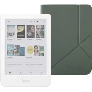 Kobo Clara Colour Weiß + Sleep Cover Grün