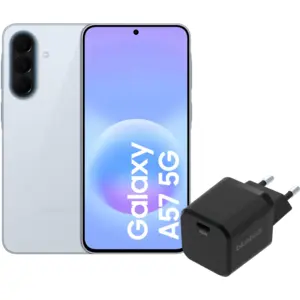 Samsung Galaxy A57 256GB Hellblau 5G + BlueBuilt Ladegerät mit USB-C-A...