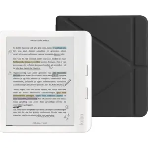 Kobo Libra Colour Weiß + BlueBuilt Book Case Schwarz