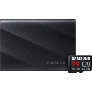 Samsung T9 Portable SSD 2TB Schwarz + Samsung microSDXC T9 128GB 200 M...