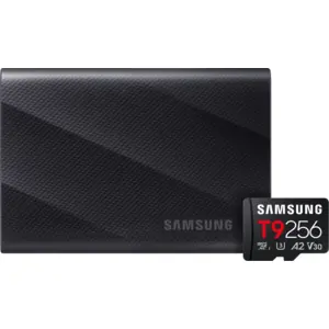 Samsung T9 Portable SSD 4TB Schwarz + Samsung microSDXC T9 256GB 200 M...