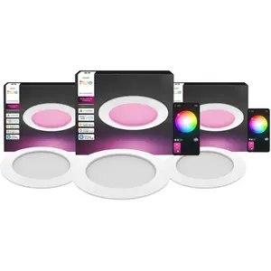 Philips Hue Einbaustrahler Slim 3er-Pack - White & Color - 170 mm - We...