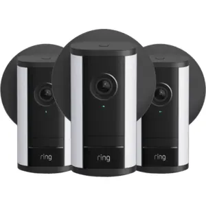 Ring Spotlight Kamera Pro 2. Generation Stecker Schwarz 3er-Pack