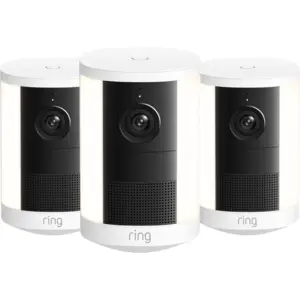 Ring Spotlight Kamera 2. Generation Akku Weiß 3er-Pack