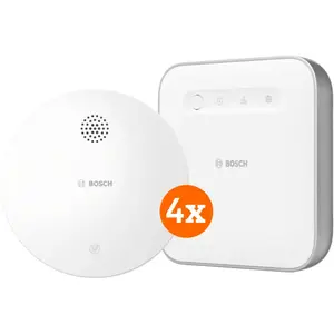 Bosch Kabelloser Rauchmelder 4er-Pack + Bosch Smart Home Controller günstig
