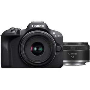 Canon EOS R100 Schwarz + RF-S 18-45mm f/4.5-6.3 IS STM + RF 50mm f/1.8... günstig