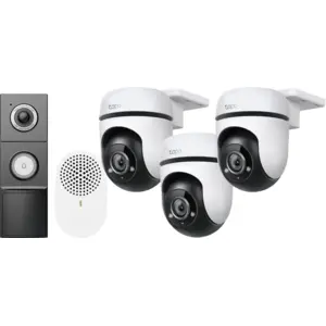 TP-Link Tapo C500 3er-Pack + D235 Smart Battery + Wired Doorbell