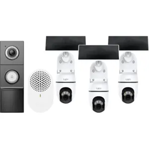 TP-Link Tapo C610 Solar Kit 3er-Pack + D235 Smart Battery + Wired Door...