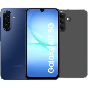 Samsung Galaxy A17 128GB Blau 5G + BlueBuilt Backcover Transparent