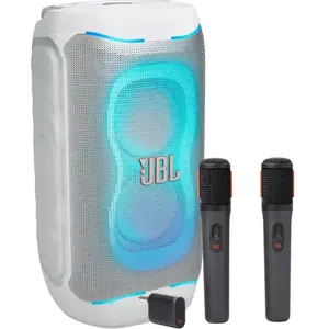 JBL PartyBox 130 Weiß + JBL Kabelloses Mikrofonset