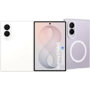 Samsung Galaxy Z Fold8 256GB Weiß 5G + Samsung Backcover mit Magnet Transparent