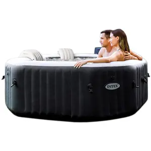 INTEX 28458 Whirlpool PureSPA Jet + Bubble Deluxe (octagon,onyx black,... günstig