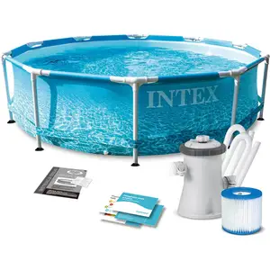 Intex 28208NP, 4485 l, Gerahmter Pool, Kind & Erwachsener, Leiter, Bla...