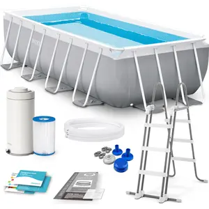 Intex 26790NP, Gerahmter Pool, Kind & Erwachsener, Leiter, Grau, 88,1 ... günstig