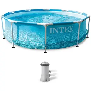 INTEX 28208GN - Frame Pool - Beachside (305x76cm) inkl. Filterpumpe Fr...